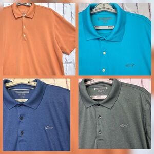 Lot 4 Greg Norman ML75 Play Dry Short Sleeve Polo Shirt Men XXL Golf Performance